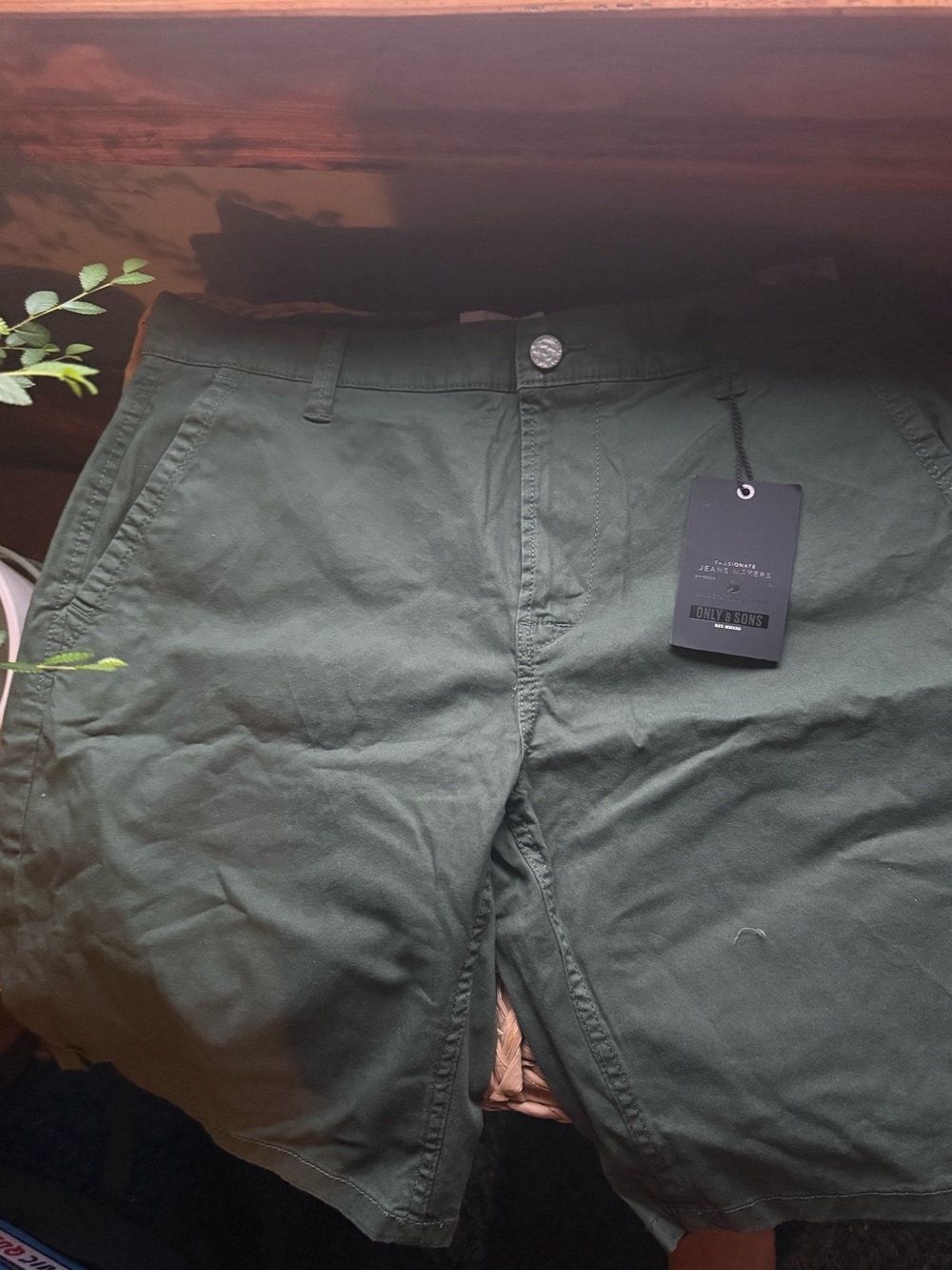 ONLY & SONS Olive Green Shorts